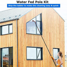 Window and Solar Panel Washing Pole Brush Watering Pole Kit with 20m Hose, 6M 7.2M 9M 12M Professional Cleaning Equipment Tool Watering Brush, 55cm Brush-36FT/10.8M (55cm Brush 30FT/9M) (55cmbrush 24