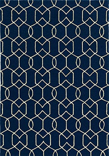 HomeRoots 8' x 11' Navy Blue Moroccan Indoor Outdoor Area Rug