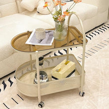 NRFJFOP Take Wheel Edge a Few Sitting Room Tea Table of Bed Receives Moved Utility Cart