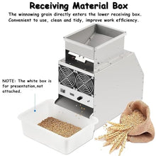 ERoomQ Bird Feed Blown Shell Splitter,Electric Stainless Steel Grain Separator, Adjustable Speed Fan,w/Drawer&Discharge Guide Plate, for Millet