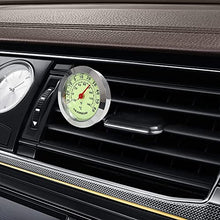 HBJWOV Automobile Air Vent Clip Mini Car Styling Luminous Thermometer Hygrometer Ornaments Interior Accessories Decoration