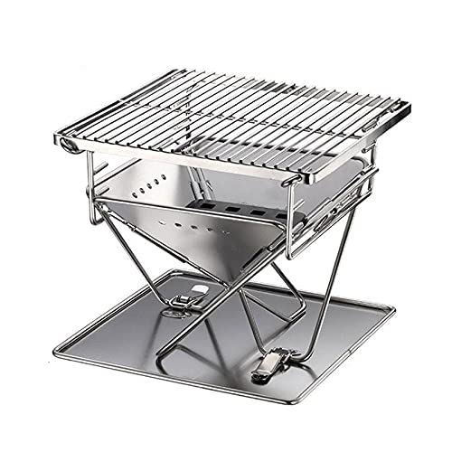 Portable Stainless Steel BBQ Grill Folding Outdoor Camping Picnic Barbecue Tool Accessories