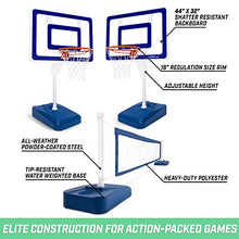 GoSports Splash Hoop ELITE 2-in-1 Pool Basketball & Volleyball Game Set