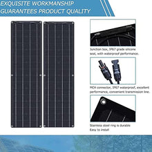 CFDZCP High Efficiency 2 * 200W Solar Panels Kit, 400W Portable Solar Panel PV Module Solar Power System for Motorhome, Shed, Campervan, Caravan and Boat