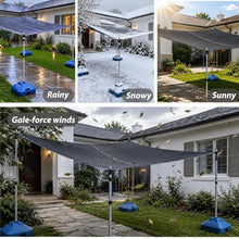 QHZYMX Canopy Support Poles 2-Pack Ground Sun Shade Poles, Windproof Shades Net Rods for Deck/Pool/Patio/Lawn, Multi-Purpose Hanging Rod Fit Lanterns/Flags(30kg/66lbs,L 16'(500cm))
