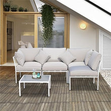 YWMLFZ 4 Piece Outdoor Furniture Patio Conversation Seating Set for Gardens, Terraces, Poolsides
