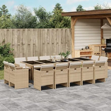 AMBERARD Patio Dining Set Set of 14 Beige and Black Furniture Set