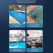 KANGJIEM Automatic Cordless Automatic Pool Cleaner, Electric Vacuum Cleaner for Above Ground Pool & Inground Swimming Pool, Strong Suction, for Above Ground Flat Pool up to 550 Sq.Ft