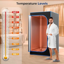 SereneLife Portable Infrared Steam Sauna Tent – 1 Person Indoor Home Sauna with Foot Heating Pad, Folding Chair & Remote Control Perfect to Unwind Detox or Weightloss