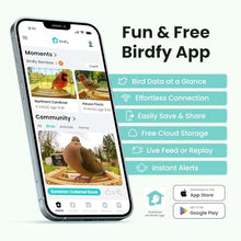 Birdfy Smart Bird Feeder with Camera, Solar Powered, 2K Live Stream, Bamboo Bird Feeder with Metal Guard, AI Bird Identification, Auto-Recorded Videos, Gift for Bird Lovers