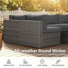 Patio Sectional Furniture Set, Wicker Outdoor Furniture Set for All-Weather