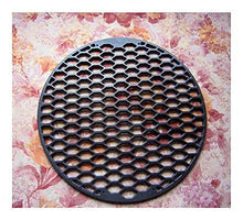 TEOYETTSF Cooking Grill,Cast Iron Black Matt Porcelain Enameled Round Barbecue Net