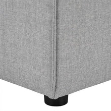 Outdoor Escape Gray Upholstered Sectional Sofa Ottoman for Outdoor Patio Lounge, Durable Fabric, Comfortable Seat, Stylish and Weather-Resistant Design