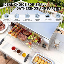 Fablestoryem Commercial Salamander Broiler, Electric BBQ Grill, Steak Oven, Kebab Grill, Cheese Melter, Fish Grill, 2 Detachable Grill Racks, Stainless Steel, 24×12×11in, Wall Mount/Countertop, 110v