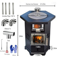 FENGXCXY Wood Burning Stove, Multi-Functional Fireplace for Home Heating
