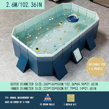 Foldable Swimming Pool, Portable Kiddie Pool, Non-inflatable Outdoor Pool, Thickened and Sturdy Swimming Pool, Foldable Family Pool, Wear-Resistant Swimming Pool, Sturdy Pool for Kids,260cm/102.36in