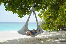 Vivere Cacoon Hanging Songo Chair- Indoor/Outdoor Olefin Canvas- 440 lb Capacity (Moon)