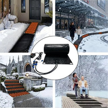 Heated Snow Melting Mats for Entrances 1/2/3/4/5 pcs， Outdoor Non-Slip Heated Outdoor Walkway Mat Heated Driveway Pad, Outdoor De-Icing Mat,Winter Removal and Ice Melt(5 Pcs,25.4x90cm/10inx35.4in)