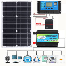 Solar System 18V 20W Solar Panel Power Bank Car Battery Solar Charger Solar Panel Kit 3000W Solar Inverter Controller Kit 110v