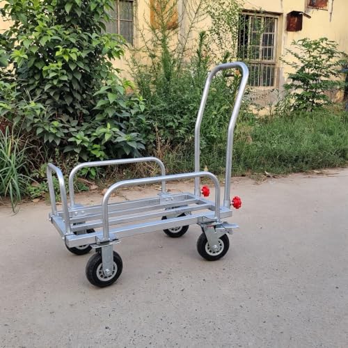 Foldable Garden Harvest Cart, Galvanized Steel Material, 150kg Capacity