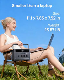 DARAN Portable Power Station 600W (1200W Peak) 576Wh LiFePO4 battery with 100W Solar Panel, Fast Recharge AC/Car/Solar, 3 AC Outlets, USB-C PD for Camping, RV, CPAP, Emergency Backup