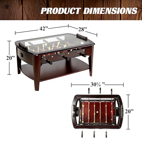 Barrington Billiards Foosball Coffee Table Wood Grain