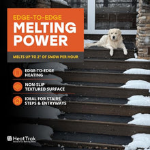 HeatTrak Heated Snow Melting Mats Stair Kit | 3 Stair Mats (10"x30") and 1 Power Unit | Heated Outdoor Mats for Stair Snow and Ice Melting