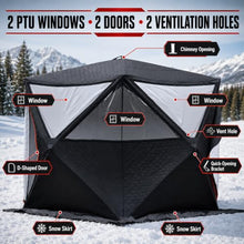 ZEEKYFOR Portable Sauna Tent with Stove Chimney Hole for Winter Use
