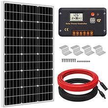 JKSVTF Solar Panel Kit,Solar Panels 100W Solar Panels, High Efficiency Monocrystalline Module Pv Power Charger, for Home, Camping, Boat, Carava