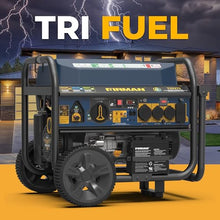 FIRMAN T09275 Tri Fuel Portable Generator, 120/240 VAC Electric Start