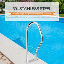 Pool Handrail Swimming Pool Handrail,304 Stainless Steel, Silver, Rustproof, Pool Handrails Curved Spa Hand Grab Bar, Easy to Assemble Pool Railings for Entry