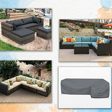 Covers & all Patio Sectional Sofa Cover 12 Oz - 100% Waterproof & Weather Resistant PVC Coated 100" x 130" x 38" x 34" L Shape Sofa Cover for Indoor / Outdoor (Right Side, Grey)