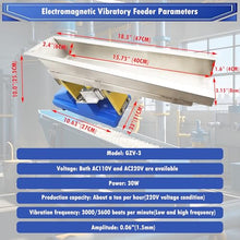 INTSUPERMAI Electromagnetic Vibratory Feeder for Industrial Materials, Automatic Vibration Conveyor System with Speed Control for Powder, Granules, Small Parts