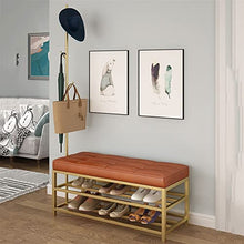 Footstools / Ottomans 3 Tier Shoe Stool Storage Rack Storage Rack with Coat Rack Upholstered Seat for Entrance Hallway Living Room Furniture living Room Corridor Bench Shoe Stool ( Color : 40*35*45cm