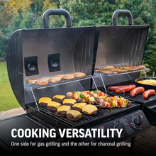 Char-Griller Texas Trio 3-Burner Gas & Charcoal Grill and Smoker Black