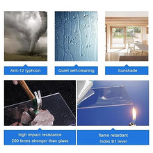 Patio Awning 24x189 Polycarbonate Canopy Self-Cleaning Weather-Resistant Outdoor Shelter Doorway Protection from Rain Sun