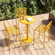 TBJEN Wrought Iron Tables and Chairs, Outdoor Tables and Chairs Creative high-Legged bar Open-air Villa Courtyard Cafe Milk Tea Shop Balcony(13)
