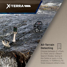 MINELAB X-Terra Elite Bundle, Waterproof, All Terrain Adult Metal Detector, Multi-IQ Precision Targeting with Simultaneous Multi-Frequency Technology, Includes Multi-Pocket, Hard Shell Finds Pouch