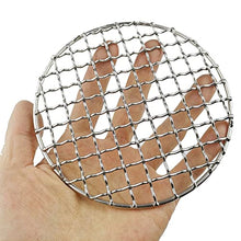Camping Grill Grate Stainless Steel Mesh Grill Bushcraft Grill Camping Rack for Fire Cooking BBQ Backpacking Campfire Rated (Color : A Size : Square) (A Round)