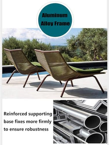 KPHYMOD 2 Pieces Outdoor Patio Furniture Set, Patio Conversation Table and Chair Furniture for Yard Backyard Lawn Porch Poolside Balcony(Color:Brown-1)
