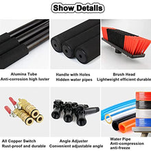 Window Cleaning Pole Cleaner Kit, 3.6M-12M Hose Pole Cleaning Brush Equipment Extendable Outdoor Cleaning Tools Photovoltaic and Solar Panels,30cmbrush-20FT/6M (55cmbrush 39FT/12M)