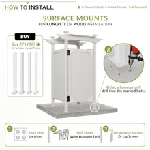 Zippity Hampton Outdoor Shower Enclosure, White Vinyl DIY Kit