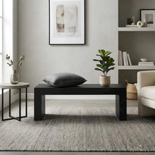 Starlight Canyon Home Fiber-Reinforced Concrete Bench with Contemporary Profile, Outdoor Patio Seat for Entryway or Garden or Dining Area