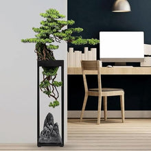 QWERAXZG Artificial Green Plant Bonsai Floor Decoration Living Room Porch Hotel Corridor Fake Tree Pot