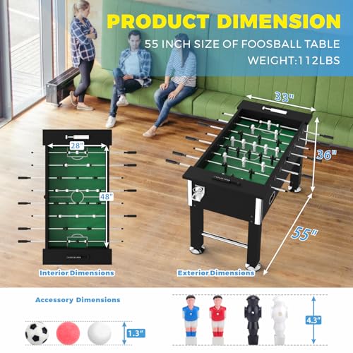 Godora 55" Foosball Table Black