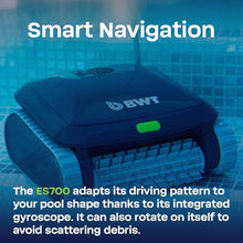 BWT ES700 Corded Pool Robot - Lightweight Automatic Pool Cleaner with Gen Core 7 Smart Navigation, Anti-Tangle Cable Control, Single Fine Filter, for Inground & Above Ground Pools Up to 36ft