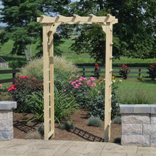 Keystone Amish Co. Dover Pressure Treated Pine Arbor, 4-Foot, Linden Leaf Stain