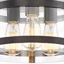 Eagleton 13 1/2" Wide Oil-Rubbed Bronze LED 3-Light Ceiling Fixture