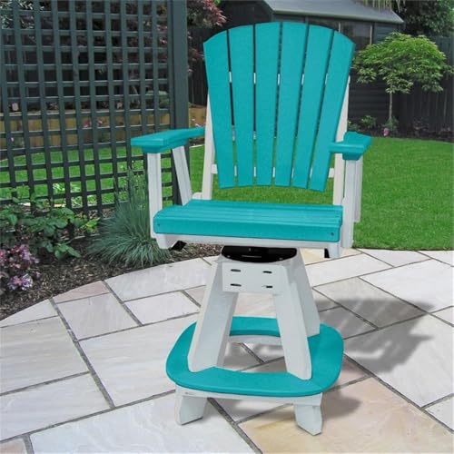 American Furniture Classics OS Home and Office Model 130-C-ARW Counter Height Swivel Arm Chair in Aruba Blue on a White Base