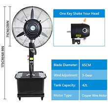 Outdoor Misting Fan, 90°Oscillating Fan with Mist, Standing Floor Fans with 3 Wind Modes and 9 Gallon Large Capacity Tank, Outside Restaurant Gym Cooling Fan,71cm/28in